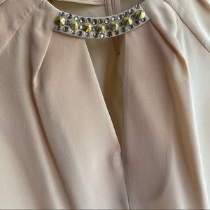 BCBGMaxAzria silk neutral color silk top in size XXS